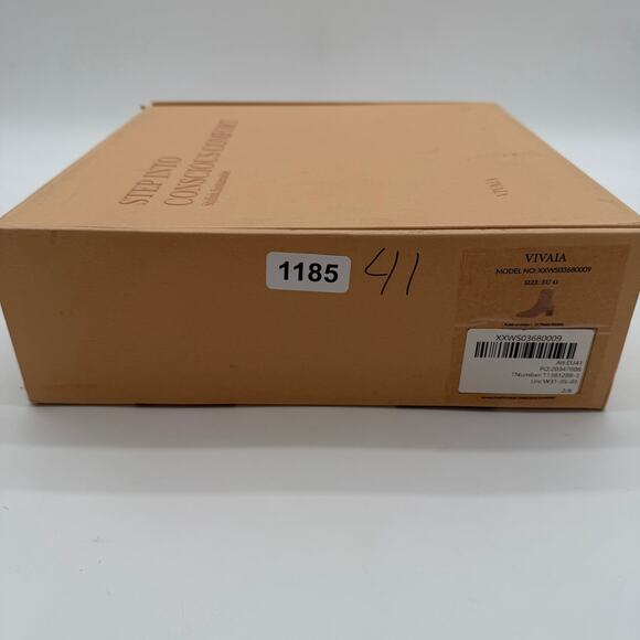 Vivaia Zoe Round Toe Block Heel Old Money Wool Knit Comfort Boots Almond 9.5 - Picture 8 of 9